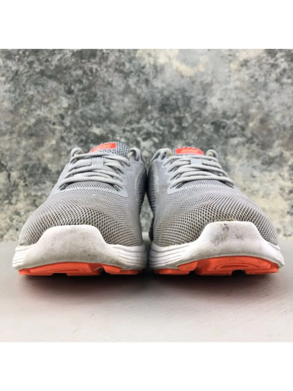 Nike Women's Size 8 Revolution 3 Wolf Grey Hyper Orange Sneakers 819303-002